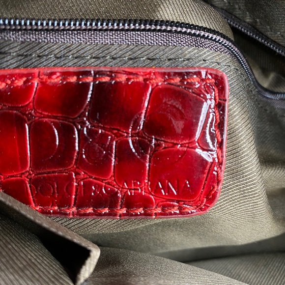 D&G burgundy crocodile leather handbag - Picture 6 of 6